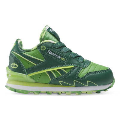 Reebok Classic Leather Step N Flash Kids Nicegreen/Shellgreen/Ftwrwhite Unisex Size 6