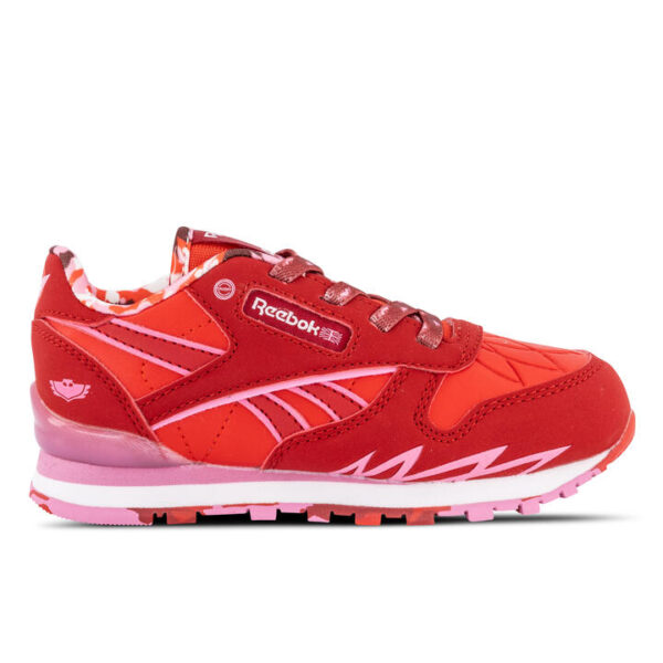 Reebok Classic Leather Step N Flash Kids Marsred/Pixiepink/Ftwrwhite Unisex Size 5