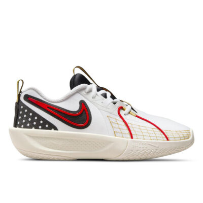 Nike G.T. Cut 3 Kids White/University Red-Black-Bronzine Unisex Size 2