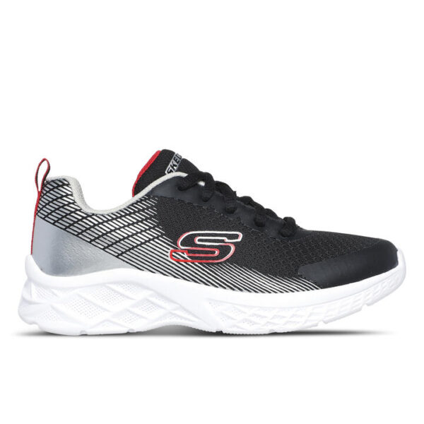 Skechers Microspec Ii - Vovrix Kids Black/Silver/Red Unisex Size 12