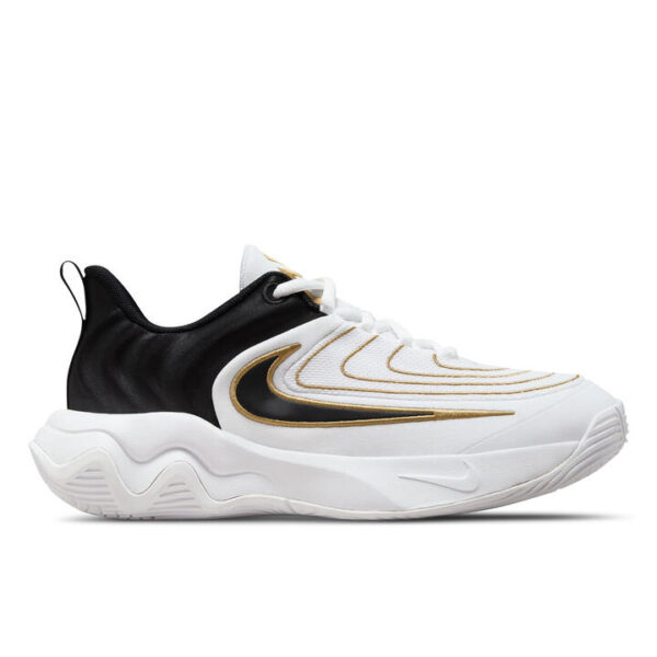 Nike Giannis Immortality 4 Kids White/Black-Metallic Gold Unisex Size 2