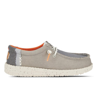 Hey Dude Wally Break Kids Grey Unisex Size 1