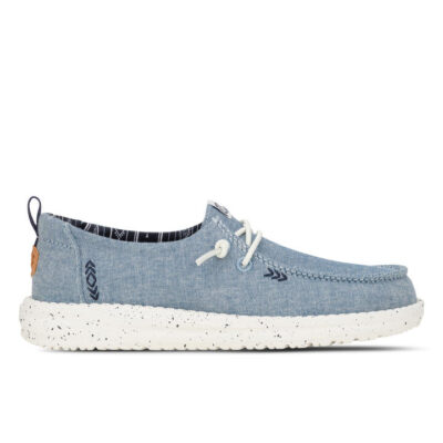 Hey Dude Wendy Chambray Kids Light Blue Unisex Size 12