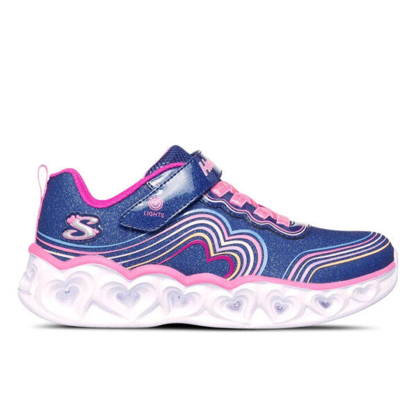 Skechers Heart Lights  - Retro Hearts Kids Navy/Multi Unisex Size 1