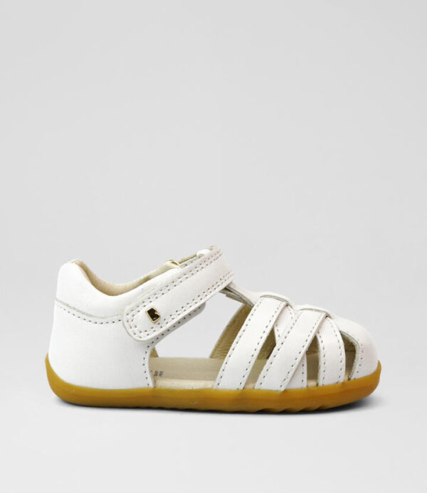 Su Cross Jump Infant White Leather Flat Shoes