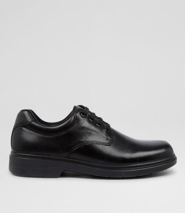 Roar Senior E Black Leather Lace Up Shoes