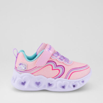 302689 N Heart Lights Toddler Pink Multi Sneakers