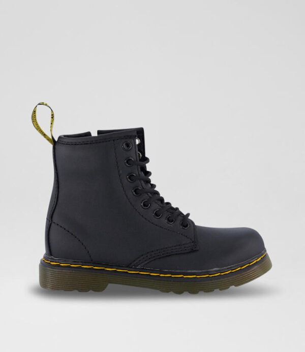 1460 Junior Black Leather Calf Boots