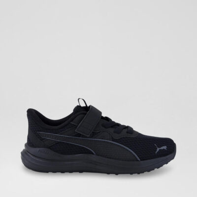 379125 Reflect Lite Junior Black Dark Grey Mesh Sneakers