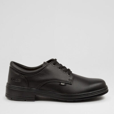 Larrikin Senior Black Leather Lace Up Shoes