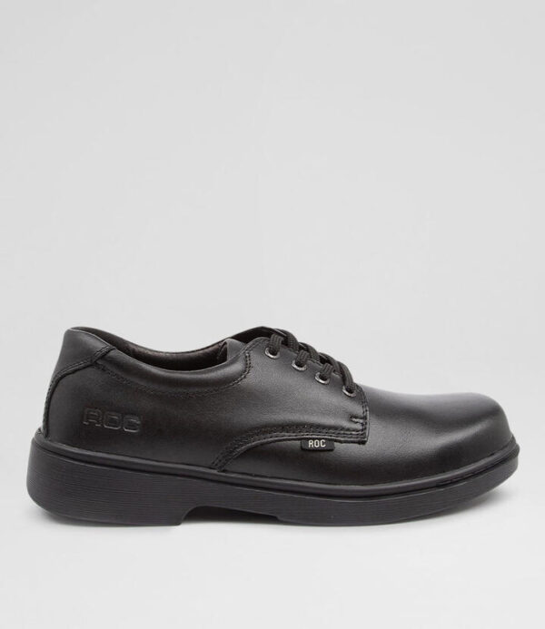 Strobe Senior Black Leather Lace Up Shoes