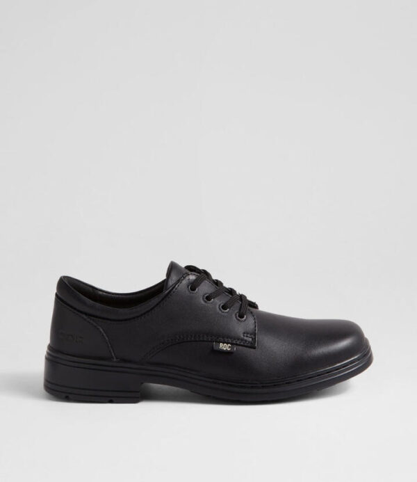 Larrikin Junior Black Leather Lace Up Shoes