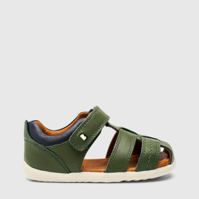 Su Roam Infant Forest Navy Leather Canvas Sandals