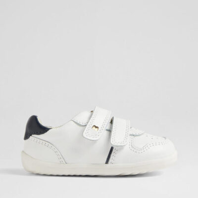 Su Riley Infant White Navy Leather Sneakers