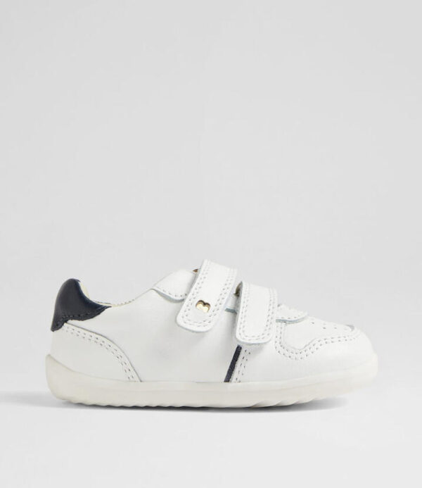 Su Riley Infant White Navy Leather Sneakers