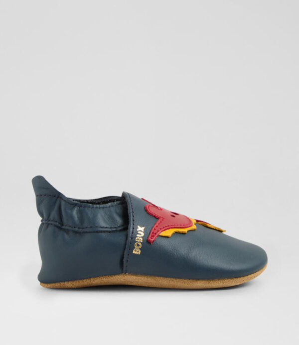 Ss Dinosaur Infant Navy Leather Flat Shoes