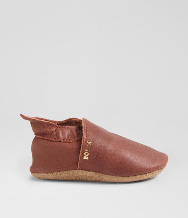 Ss Simple Shoe Infant Toffee Leather Flat Shoes