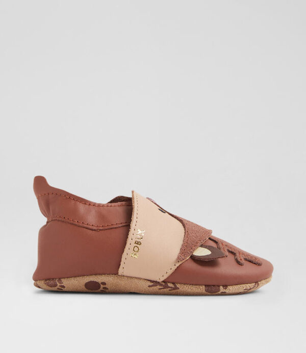 Ss Fawna Infant Mocha Beige Leather Flat Shoes