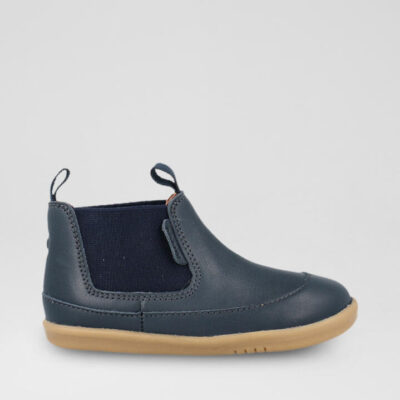 Iw Traveler Navy Leather Chelsea Boots