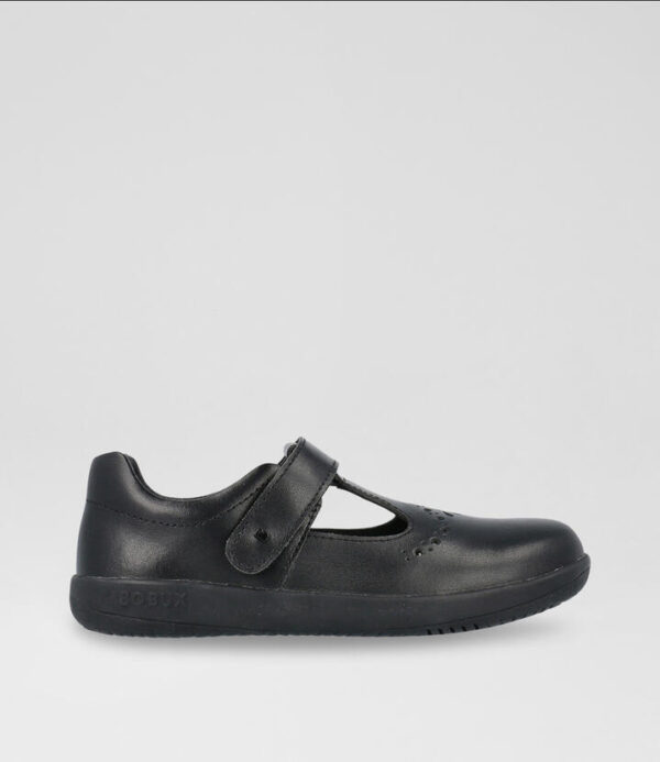 Kp Flurry Black Leather Flat Shoes