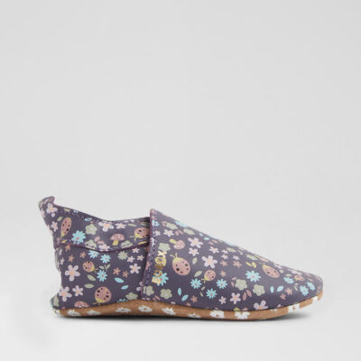 Ss Enchantment Infant Grape Floral Leather Flat Shoes