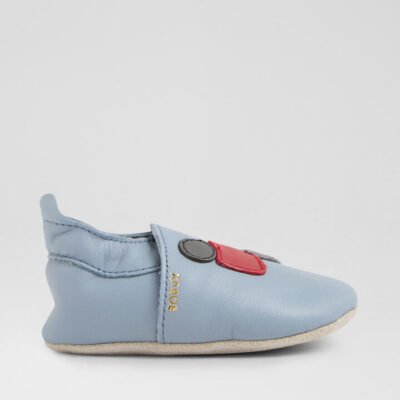 Ss Tracks Infant Slate Leather Flat Shoes