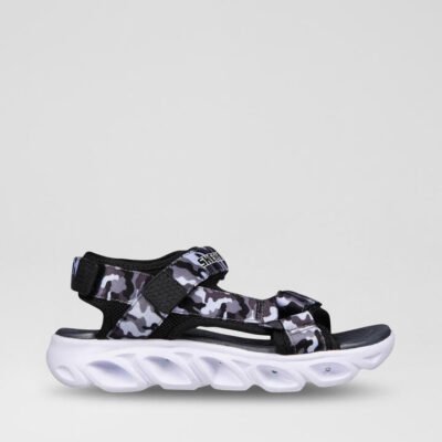 Hypno Splash Sun Breaks Junior Black Grey Fabric Sandals