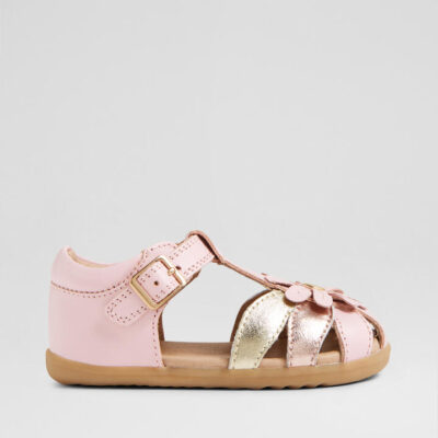 Su Petal Infant Parfait Pink Leather Sandals