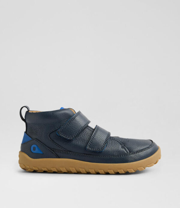 Kp Trek Navy Leather Ankle Boots