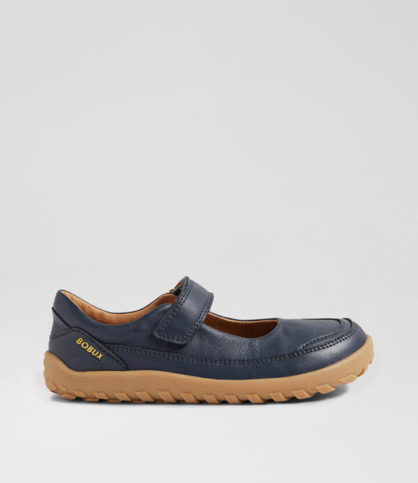 Kp Lucy Navy Leather Flat Shoes