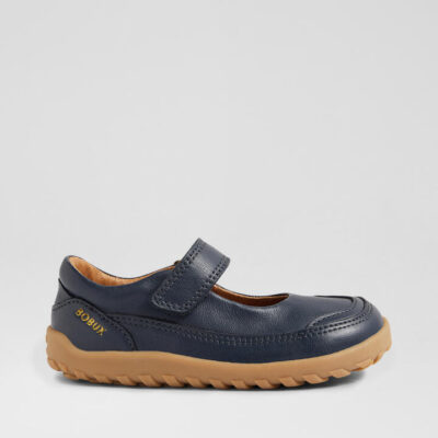 Iw Lucy Navy Leather Flat Shoes
