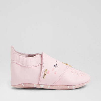 Ss Narwhal Parfait Pink Leather Flat Shoes