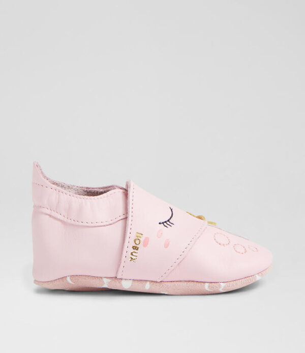 Ss Narwhal Parfait Pink Leather Flat Shoes