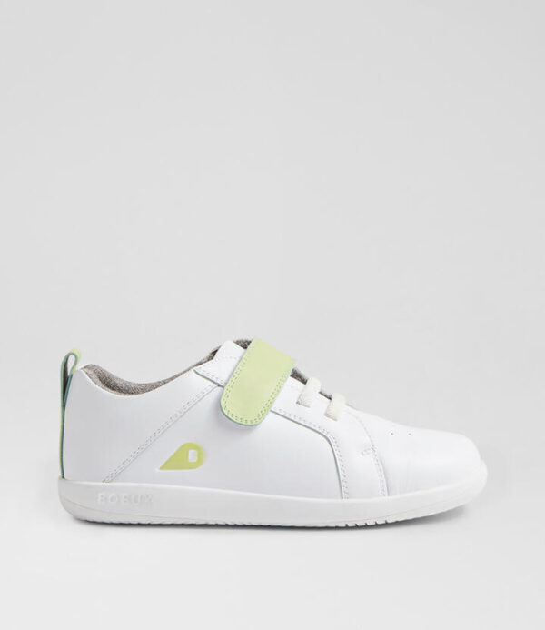 Kp Pace Optical White Shadow Lime Leather Flat Shoes
