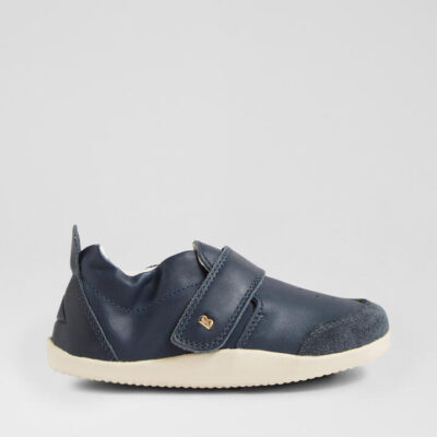 Xp Ripple Infant Navy Leather Flat Shoes