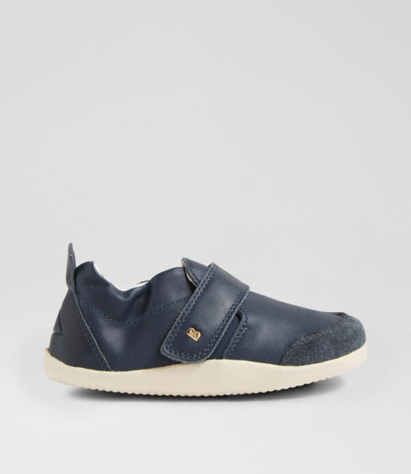 Xp Ripple Infant Navy Leather Flat Shoes
