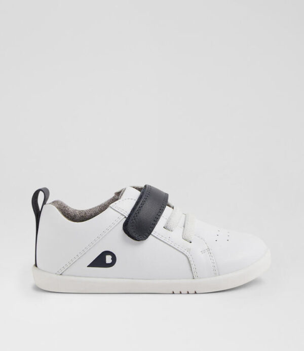 Iw Pace Optical White Navy Leather Flat Shoes