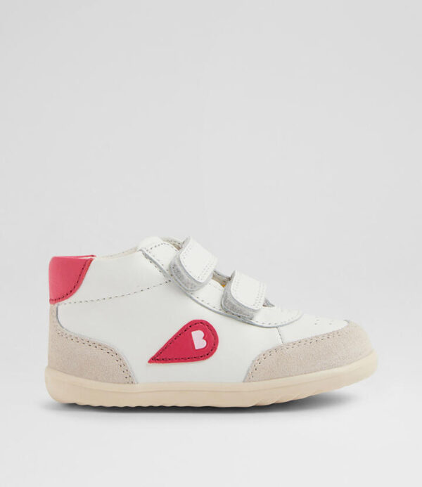 Su Champ High Infant Chalk Radiant Raspberry Leather Ankle Boots