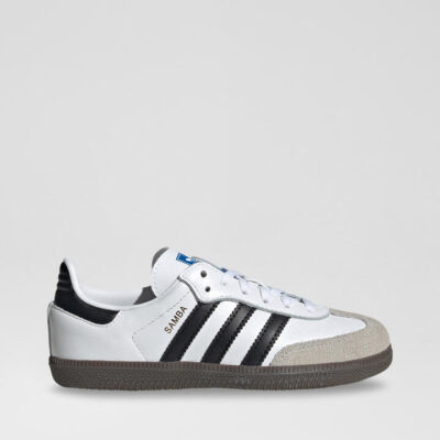 Samba Junior White Black Gum Leather Sneakers
