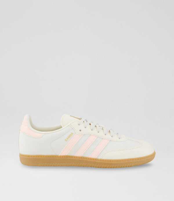 Samba Youth White Orange Gum Leather Sneakers