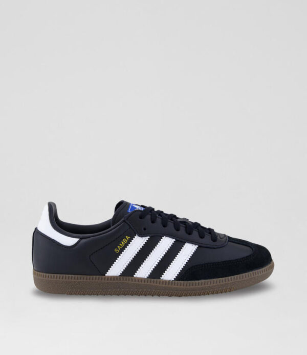 Samba Youth Black White Gum Leather Sneakers