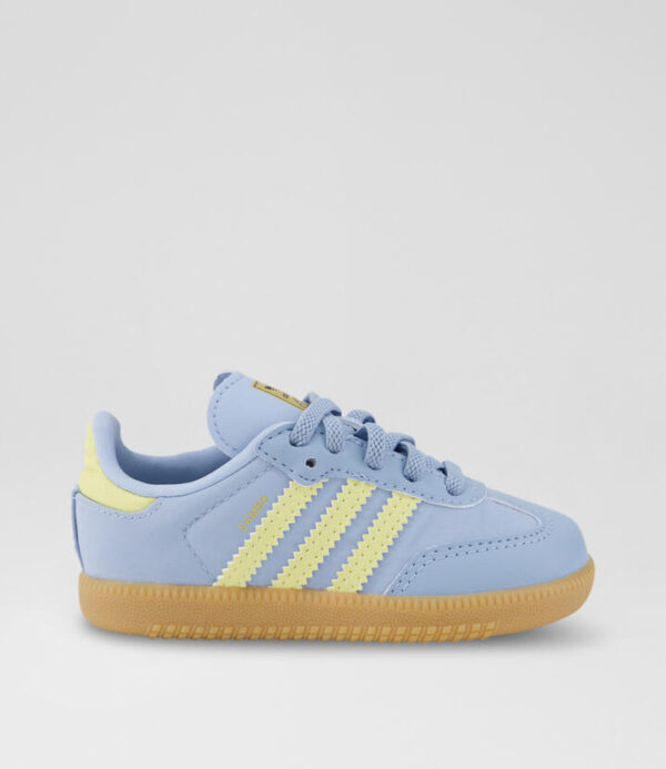 Samba Toddler Blue Yellow Gum Leather Sneakers