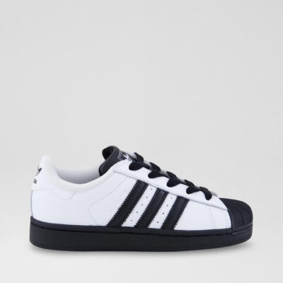 Superstar 2 Junior White Black Leather Sneakers