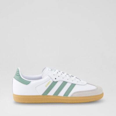 Samba Junior White Green Gum Leather Sneakers