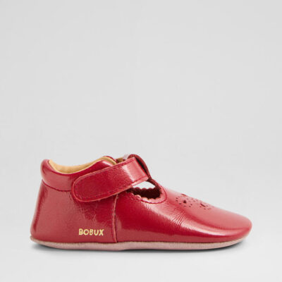 Ss Flutterheart Infant Raspberry Patent Leather Flat Shoes