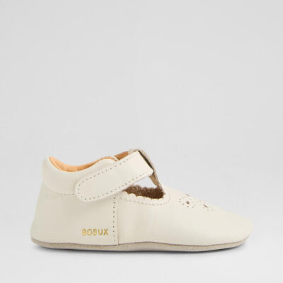 Ss Flutterheart Infant Brilliant White Leather Flat Shoes