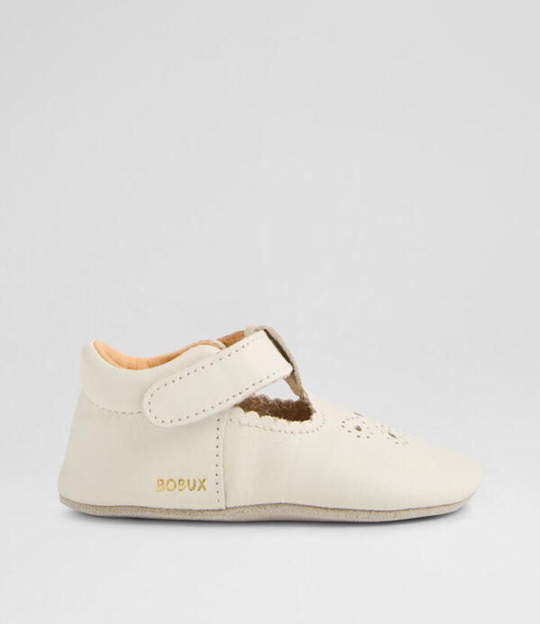 Ss Flutterheart Infant Brilliant White Leather Flat Shoes