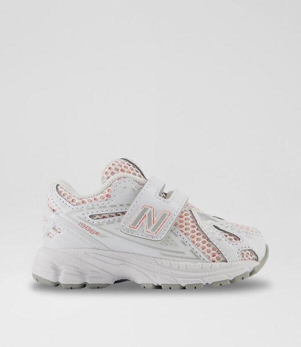 1906 Toddler White Silver Pink Mesh Sneakers