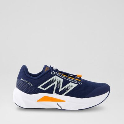 Propel Junior Navy White Orange Mesh Sneakers TheSneakerLounge Kids Propel Junior Navy White Orange Mesh Sneakers