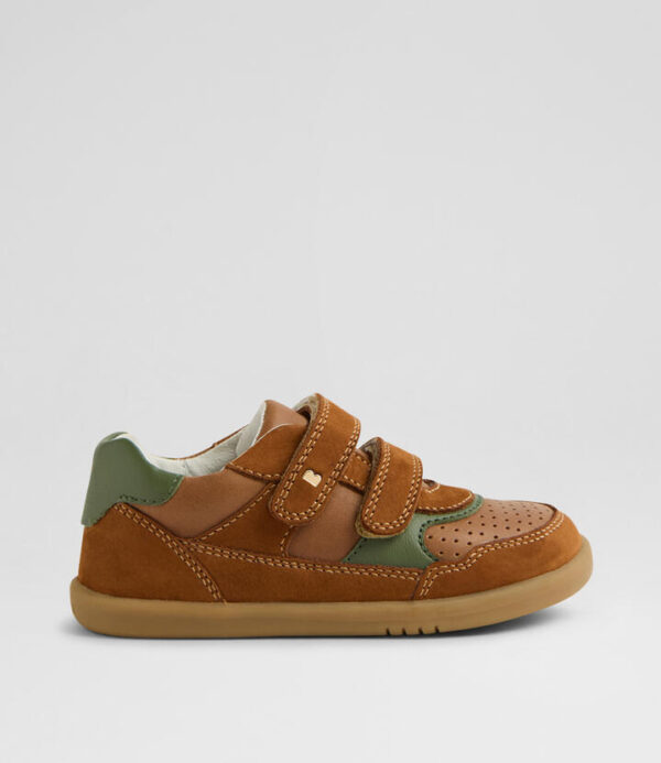 Iw Hunter Toddler Caramel Bronze Green Leather Flat Shoes